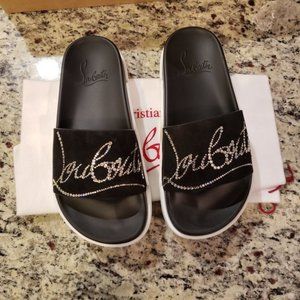 New Christian Louboutin Darling Suede Slippers 35